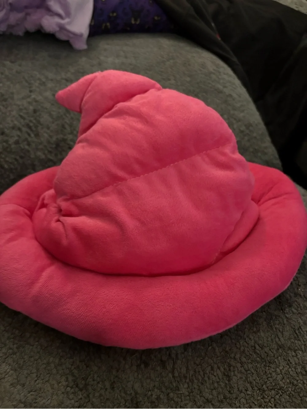 Kids Pink Emoji Witch Hat Costume Accessory